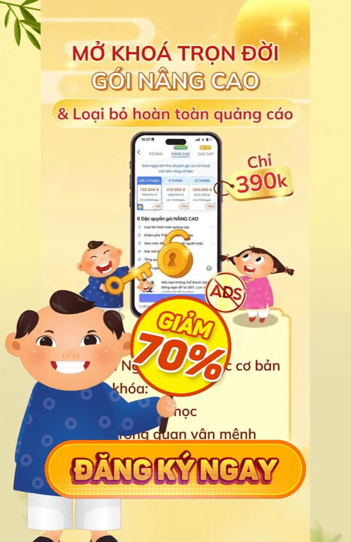 Trải nghiệm gói Nâng cao Lịch Việt với vô vàn tiện ích