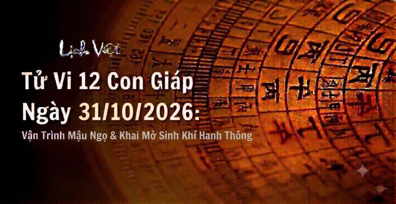 Tử Vi 12 Con Giáp Ngày 31/10/2026: Vận Trình Mậu Ngọ & Khai Mở Sinh Khí Hanh Thông