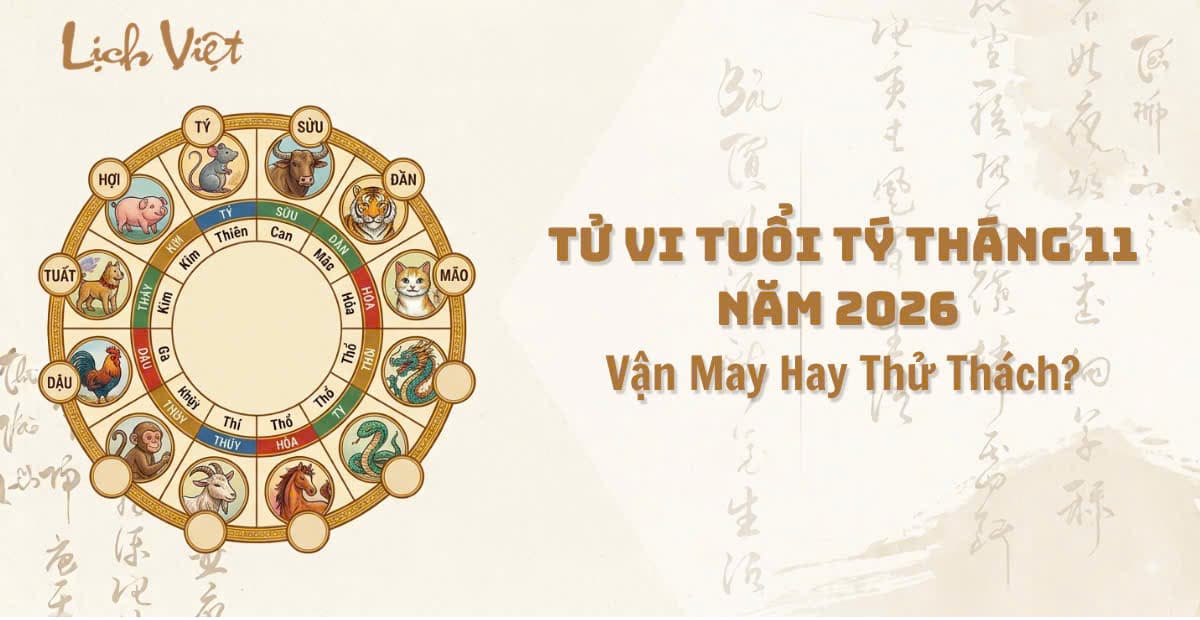 Tử Vi Tuổi Tý Tháng 11/2026: Vận May Hay Thử Thách?