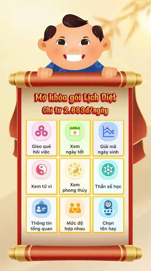 Nâng cấp Lịch Việt phiên bản cao cấp nhất