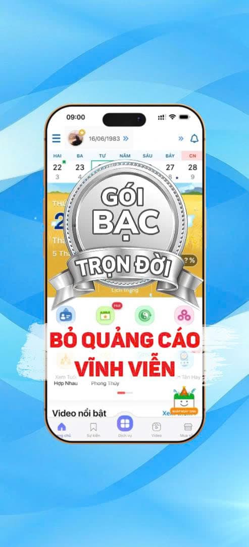 Mở khóa quảng cáo vĩnh viễn với gói Bạc Trọn Đời!